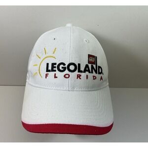 Legoland Florida Hat White Red Spellout Logo strap back Youth Cap